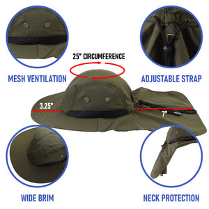 Outdoor Sun Hat - Army Green