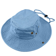 Load image into Gallery viewer, Wide Brim Boonie Hat - Sky Blue