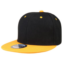 Load image into Gallery viewer, Hip Hop Style Snapback Hat Flat Bill Adjustable Size - Black/Gold