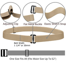 Load image into Gallery viewer, 4 Pieces Women Stretch Belt Invisible No Show Waist Belt with Flat Buckle