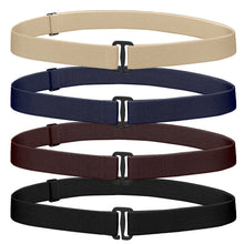 Load image into Gallery viewer, 4 Pieces Women Stretch Belt Invisible No Show Waist Belt with Flat Buckle
